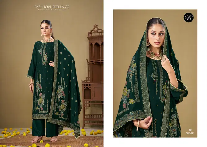 Jashn E Bahaar By Belliza Pashmina Dress Material Wholesale Shop In Surat
